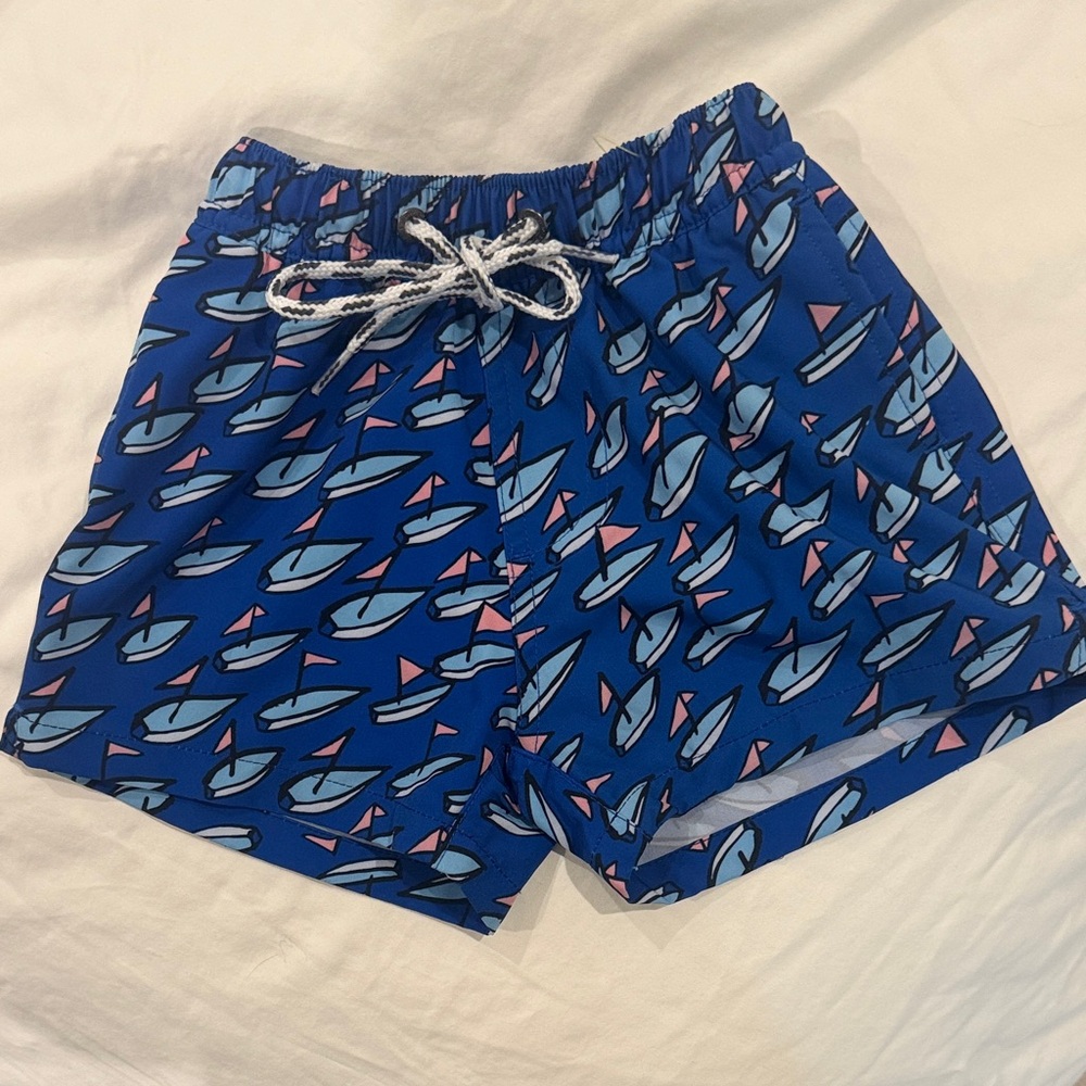 Snapper Rock Blue and Pink Toddler Swim Shorts